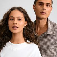 Pilgrim Free Drop Huggie Gold or Silver Plated Earring