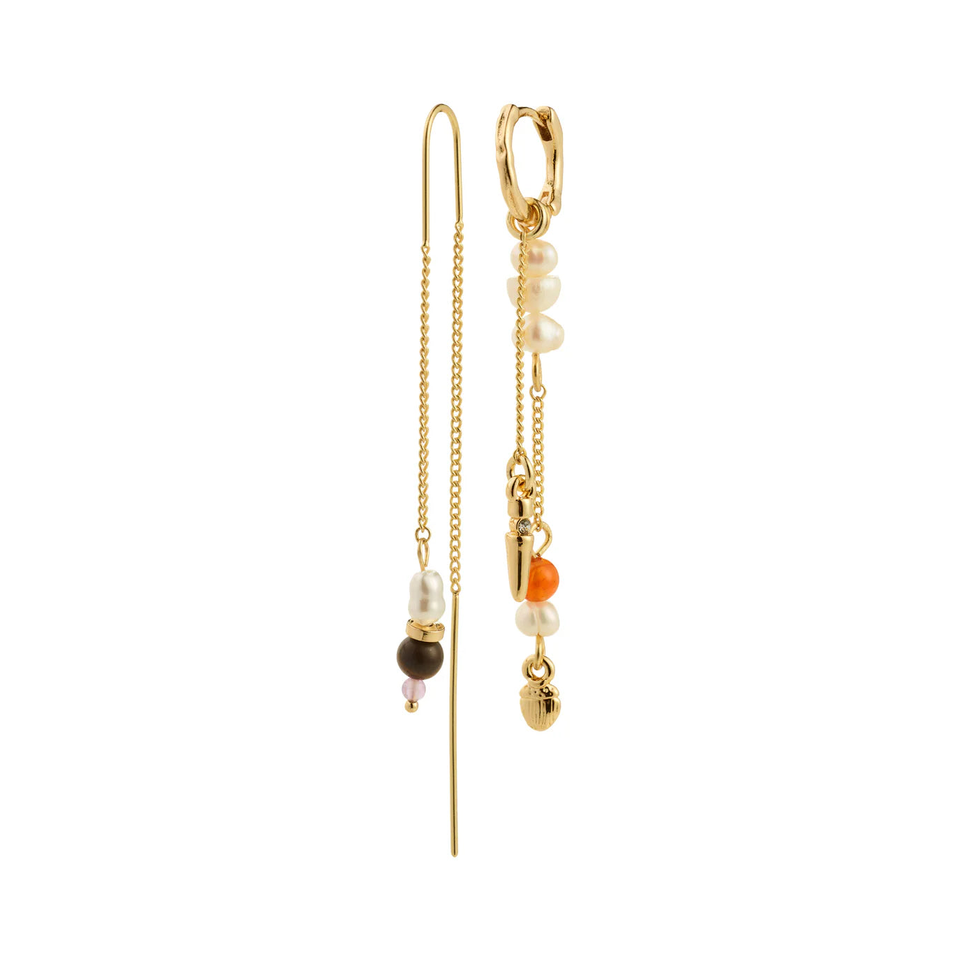 Pilgrim Between Chain Gold Plated Earrings