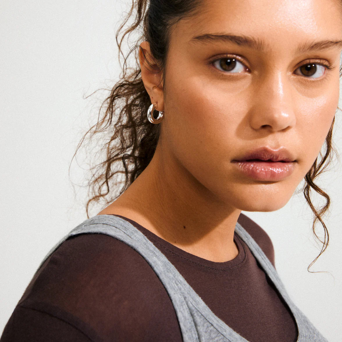 Pilgrim Phase Small Gold Plated Hoops