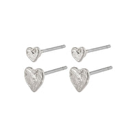Pilgrim Sophia Heart Stud Silver Plated
