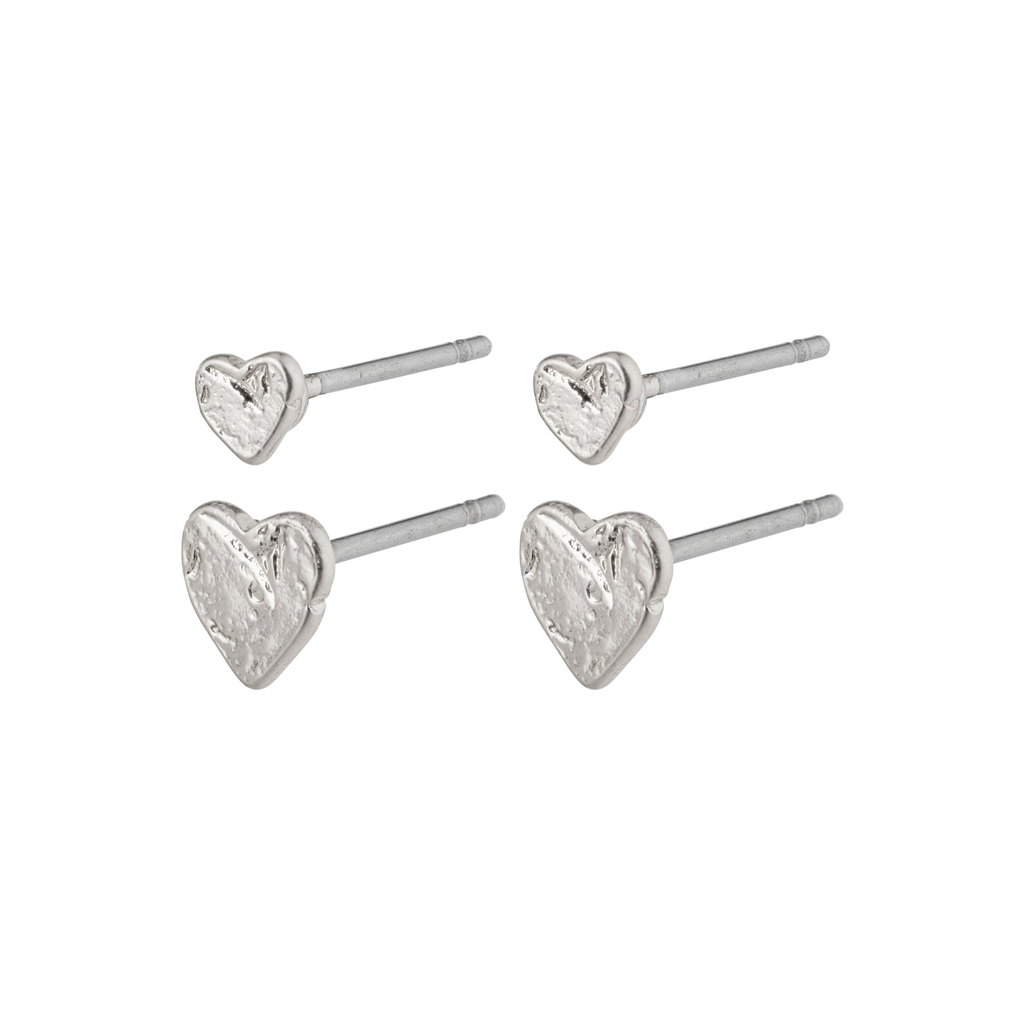 Pilgrim Sophia Heart Stud Silver Plated