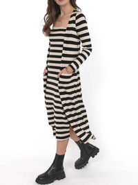 Sadie & Sage Soul Sisters Striped Rib Knit Cardigan