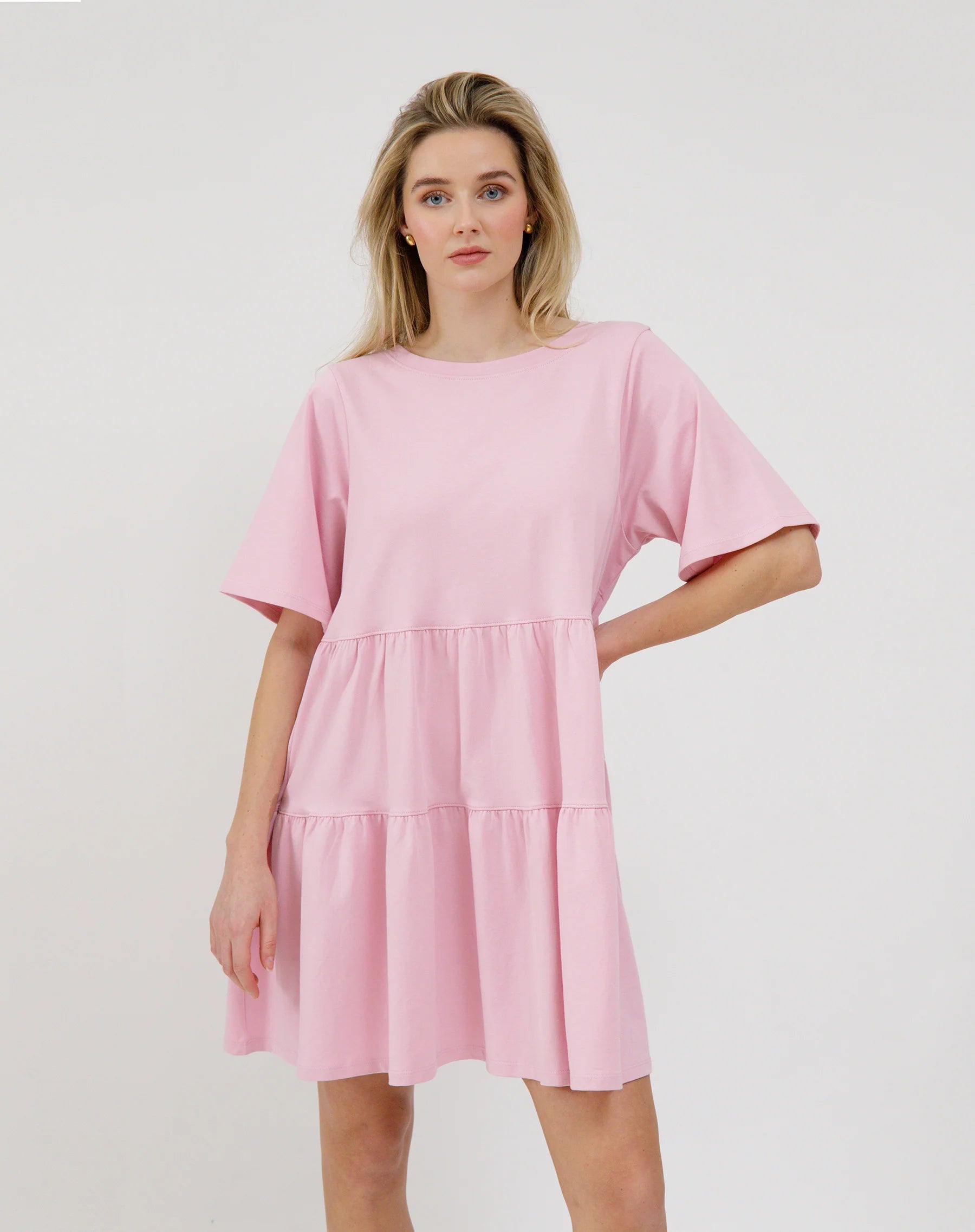 Brunette the Label Tiered Dress w/ Bows