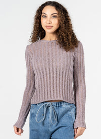 C'est Moi Ladder Stitch Top in Mauve