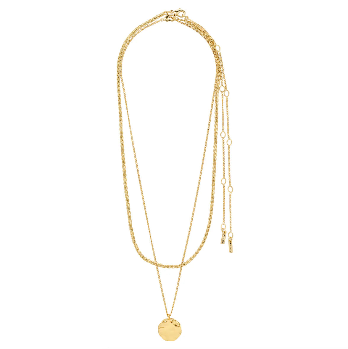 Pilgrim  Declan Gold or Silver Plated 2 in 1 Necklace