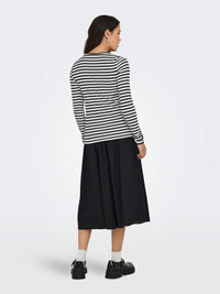 Only Mai Slim Ribbed Stripe