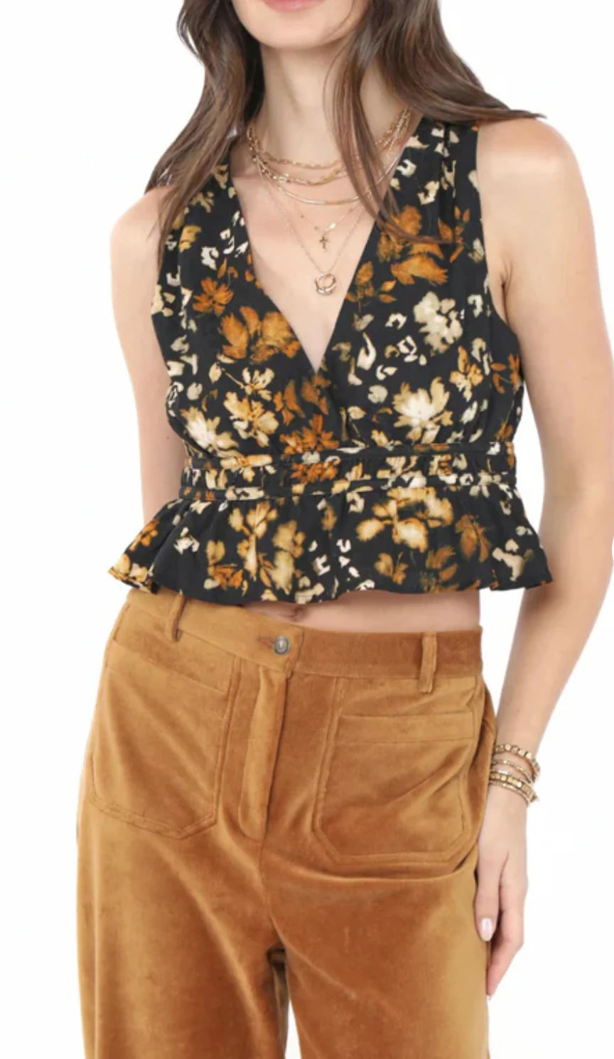 Sadie & Sage With Ease Peplum Top