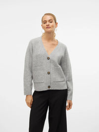 Vero Moda Boom Cardigan in Grey