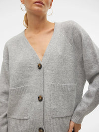 Vero Moda Boom Cardigan in Grey