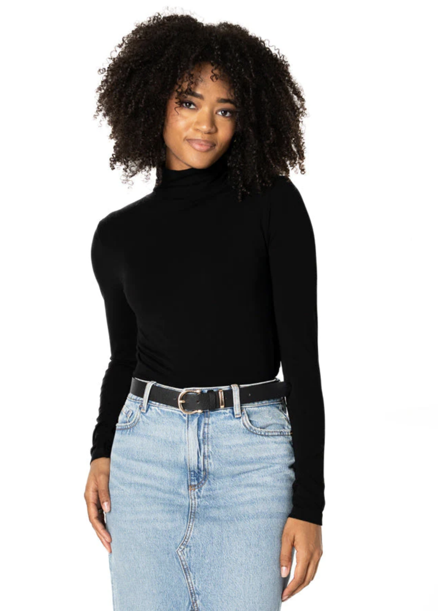 Bamboo Shorter Length Turtleneck