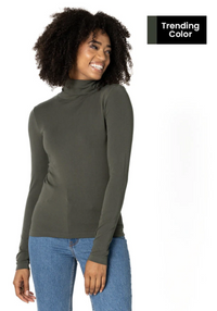 Bamboo Shorter Length Turtleneck