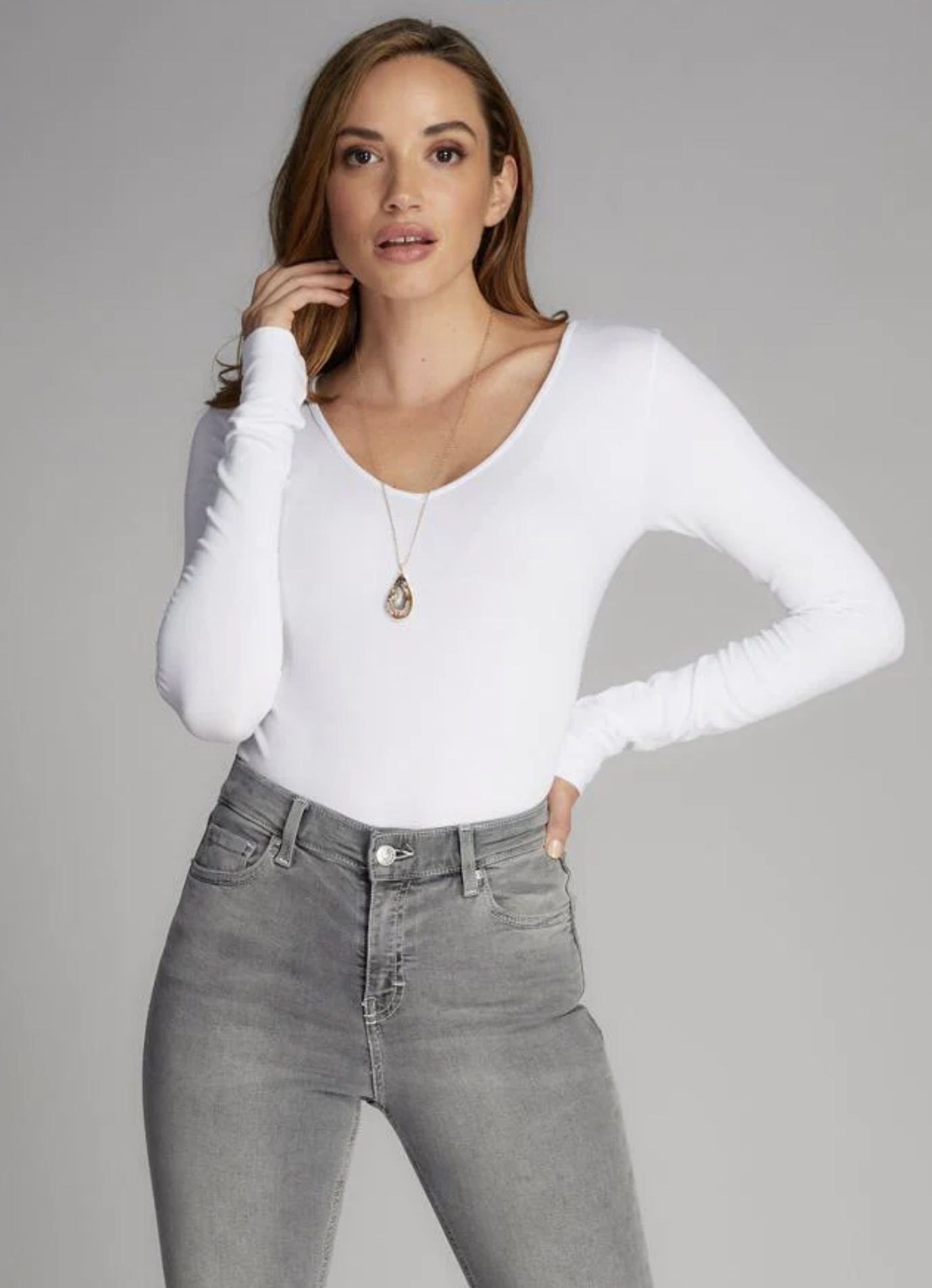 Bamboo V Neck L/S Bodysuit + Colors