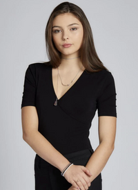 Bamboo Short Sleeve Wrap Bodysuit