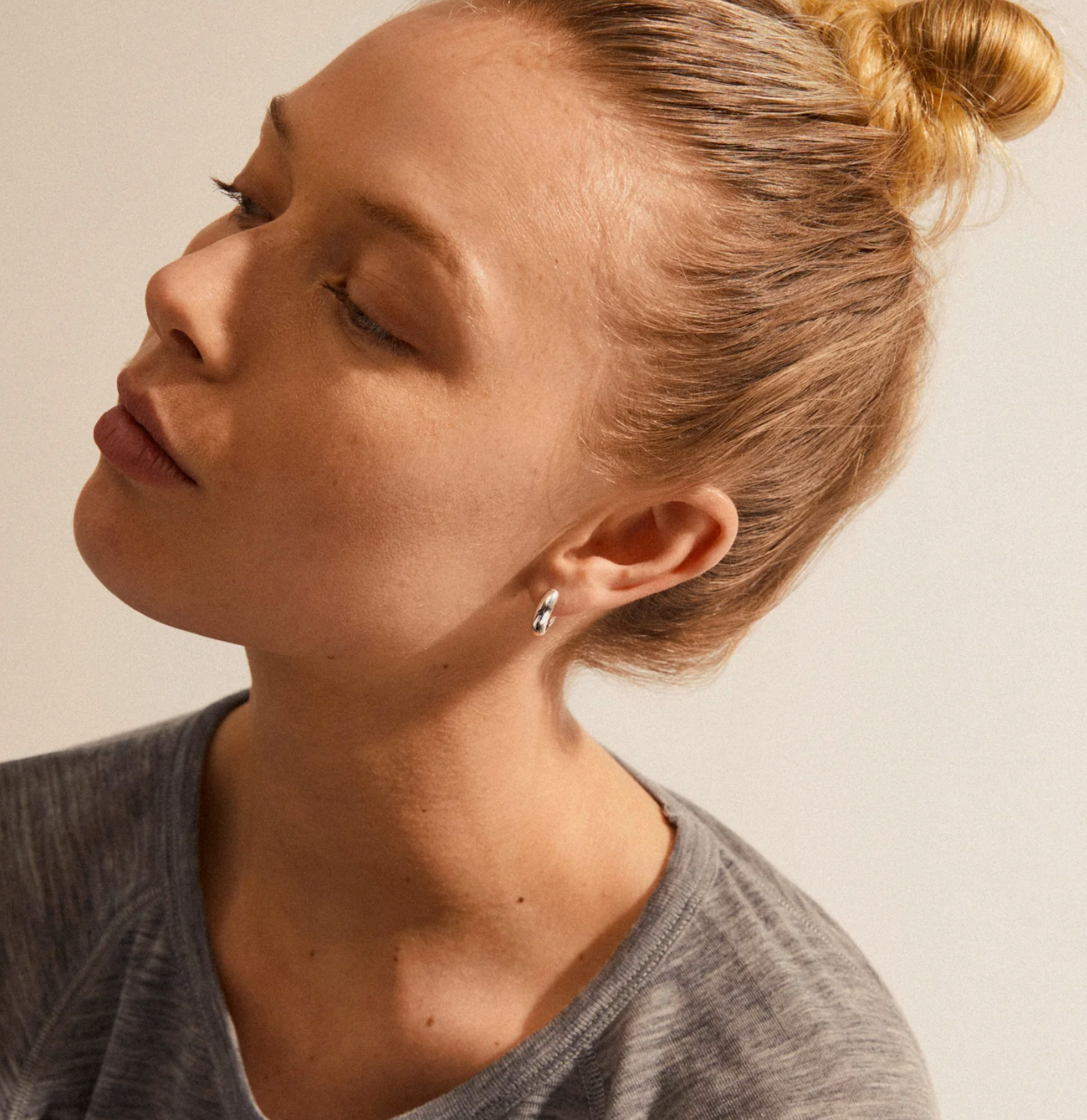 Pilgrim AICA Huggie Silver Plated Hoops