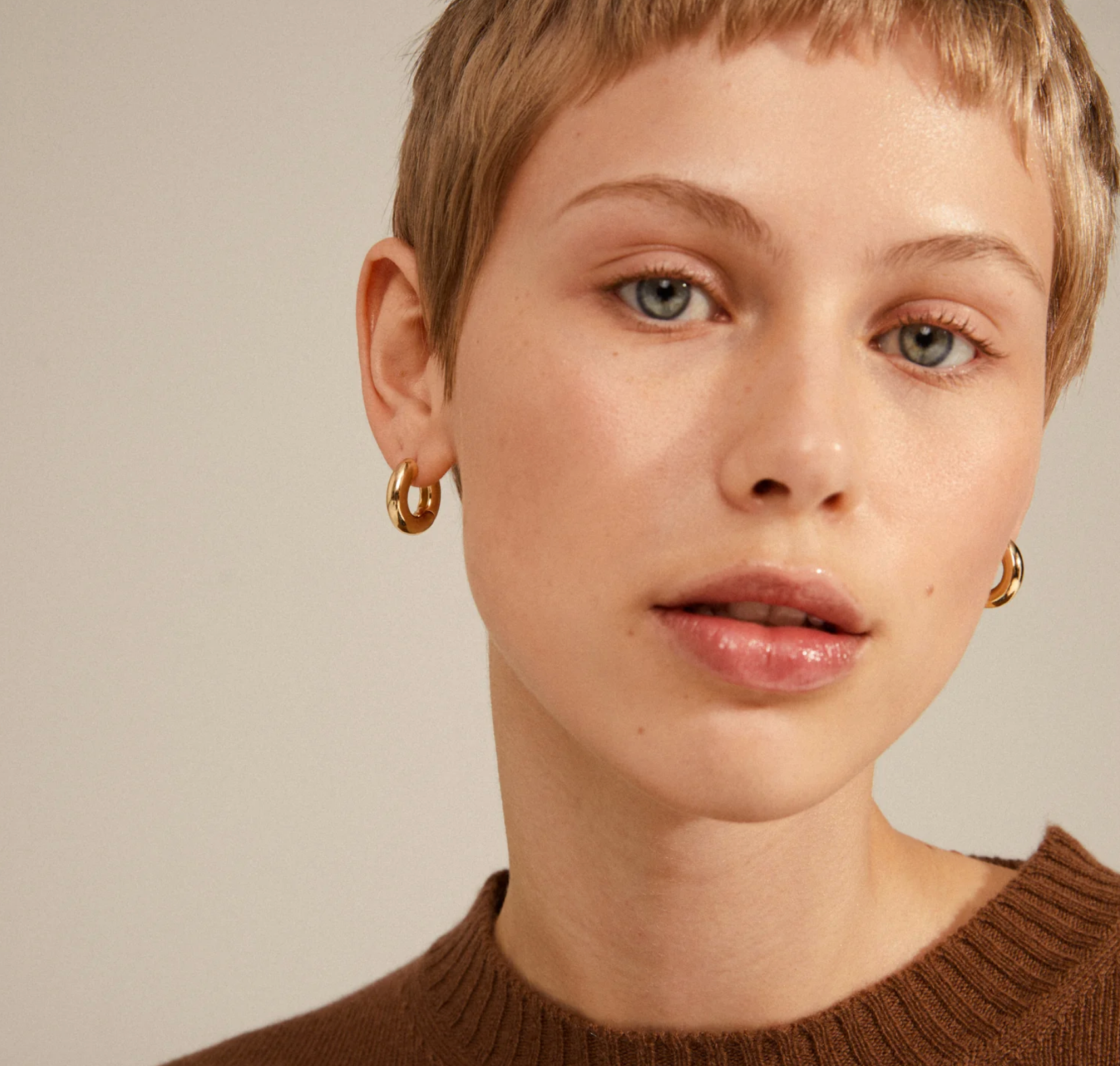 Pilgrim AICA Chunky Gold Plated Hoops