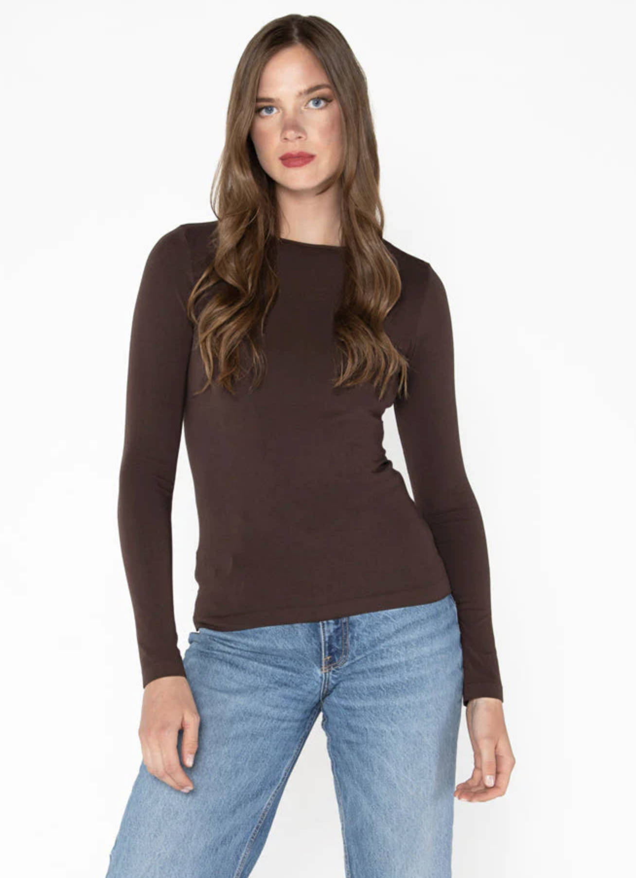 Bamboo Long Sleeve Crew Neck Top