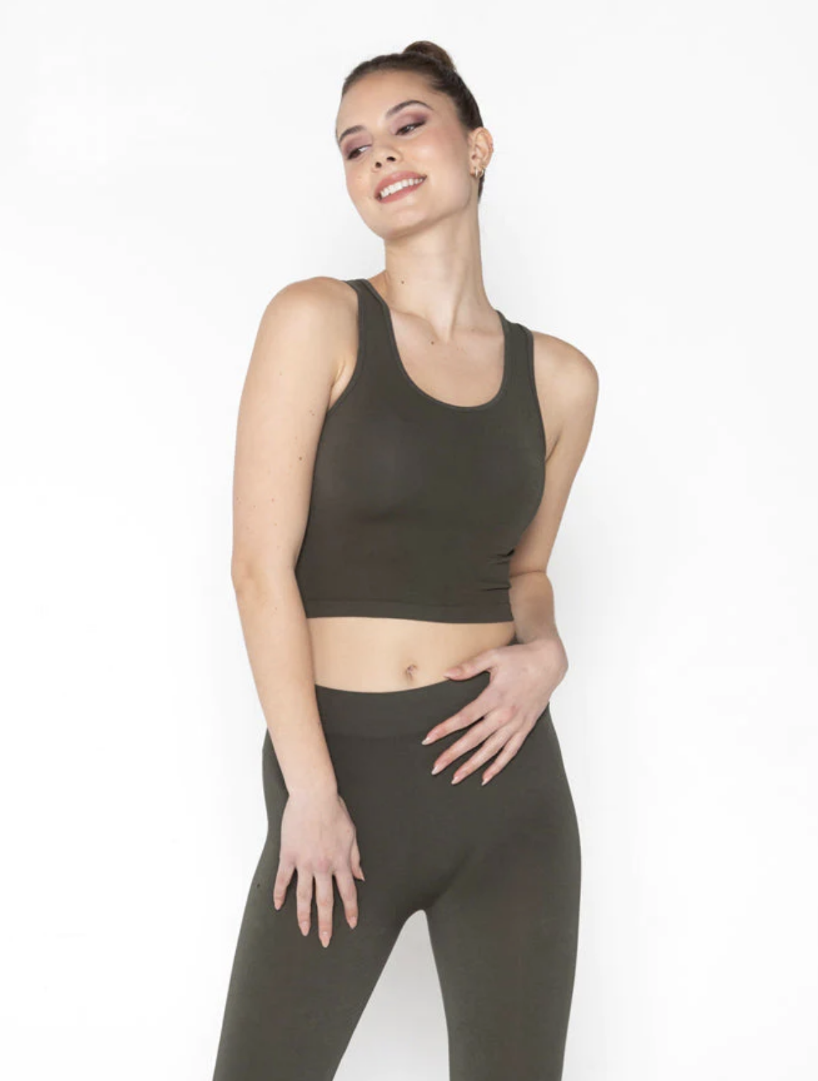 Bamboo Scoop Cropped Tank