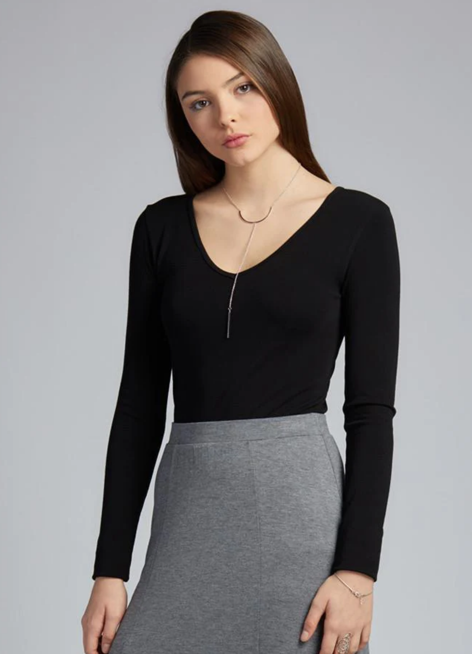 Bamboo V Neck Long Sleeve Top + Colours