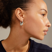 Pilgrim Flow Gold or Silver Plateed Hoops