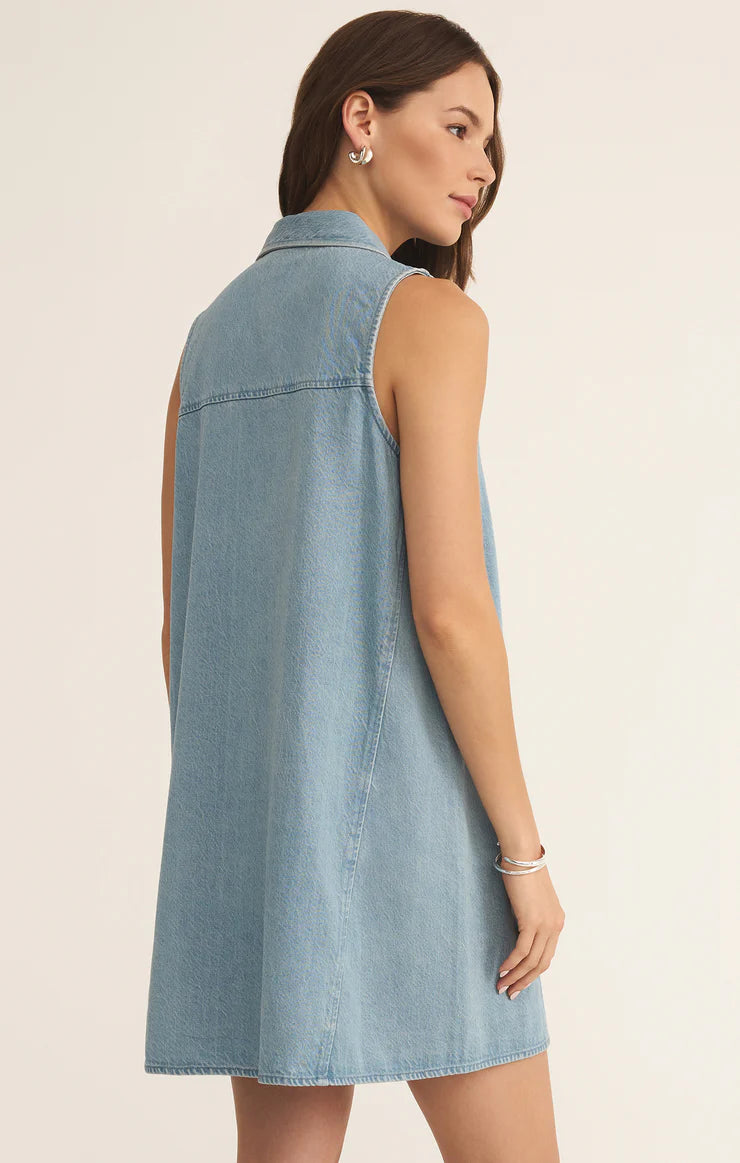 Z Supply Light Denim Mini Dress