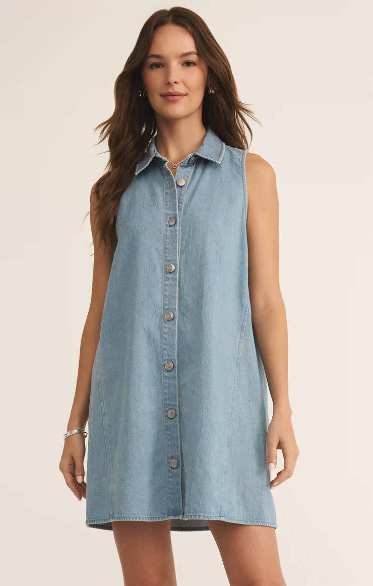 Z Supply Light Denim Mini Dress