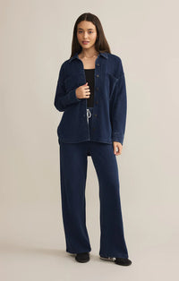 Z Supply All Day Knit Denim Jacket Indigo