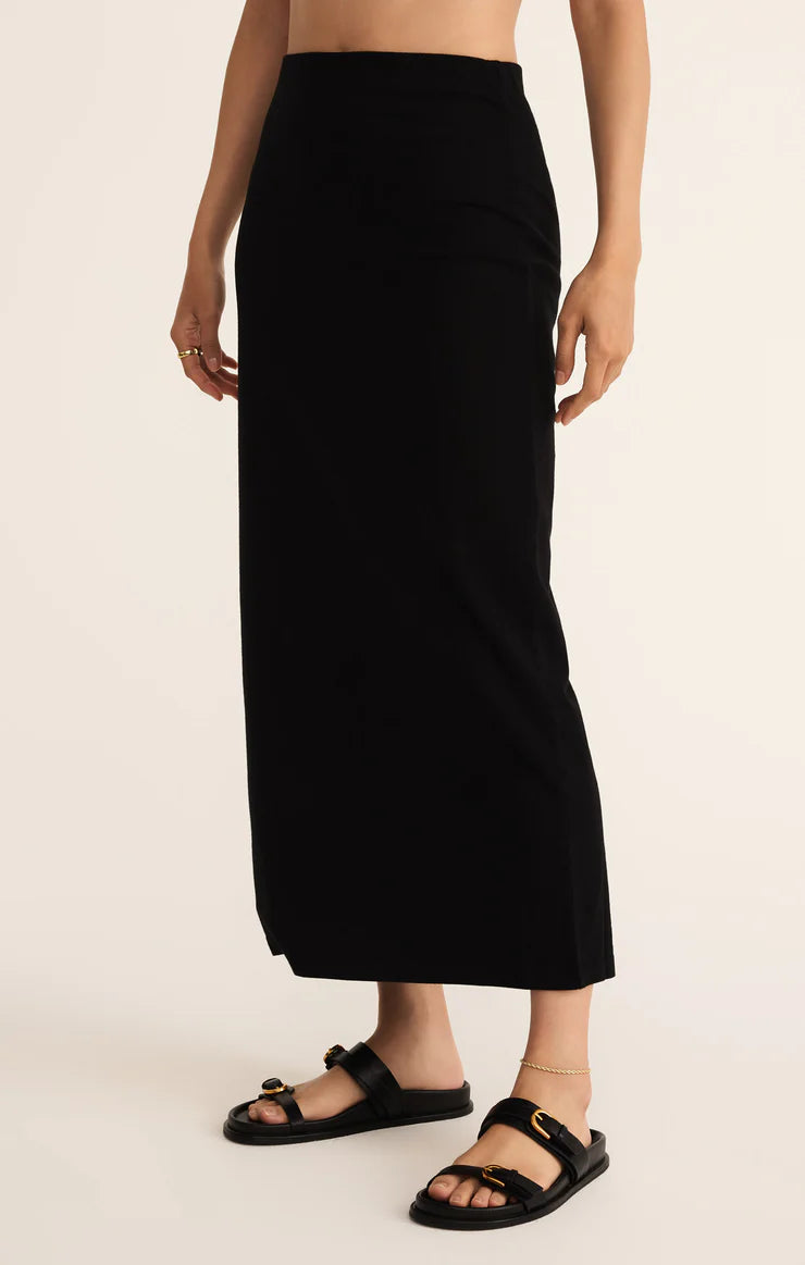 Z Supply Gail Midi Skirt Black