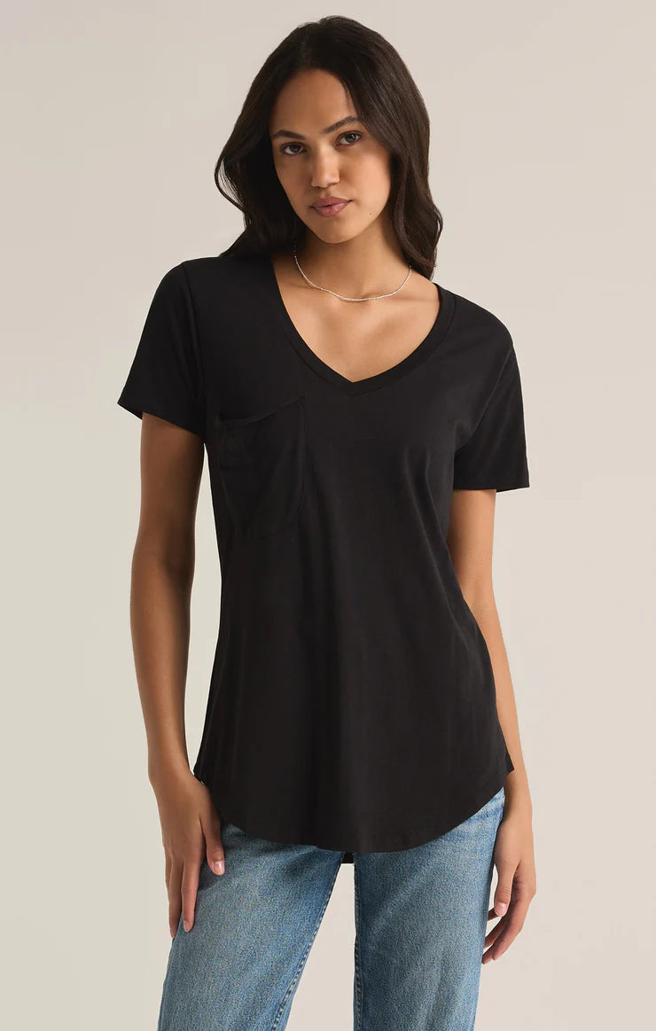 Z Supply Pocket Tee in Jet Black