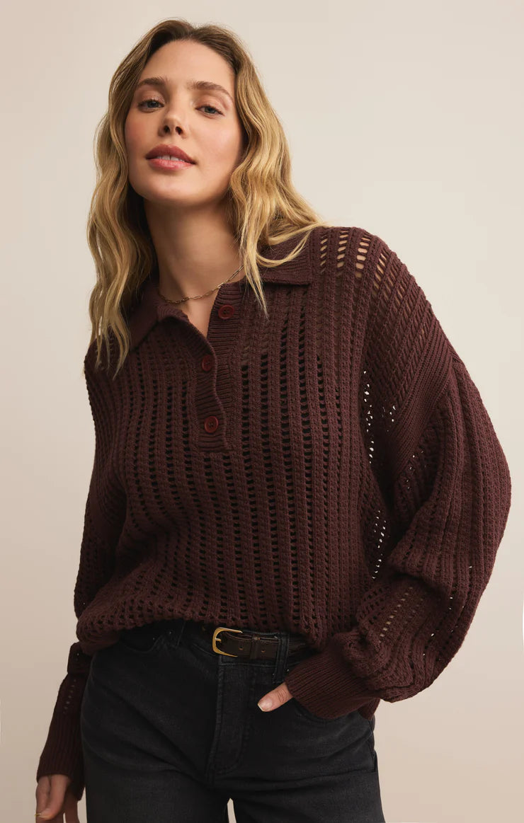 Z Supply Looking Glass Polo Sweater