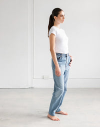 Brunette the Label Ribbed Fitted Cap Sleeve