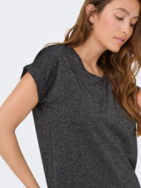 Only Black Glitter Top