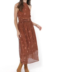 Sadie & Sage Last Dance Tie Back Midi Dress