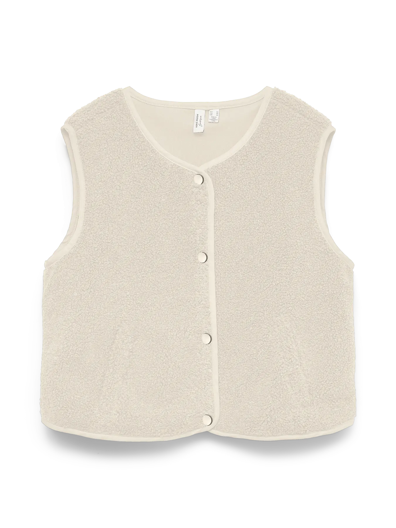 Vero Moda Gilly Cream Sherpa Vest