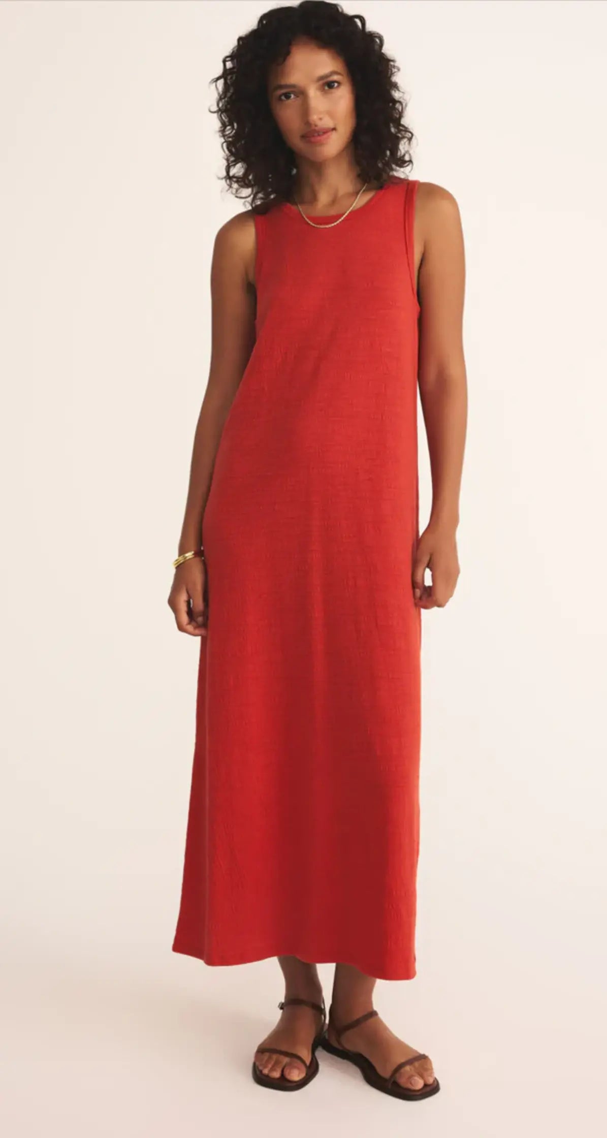Z Supply Mystic Textured Dress Cabana Red