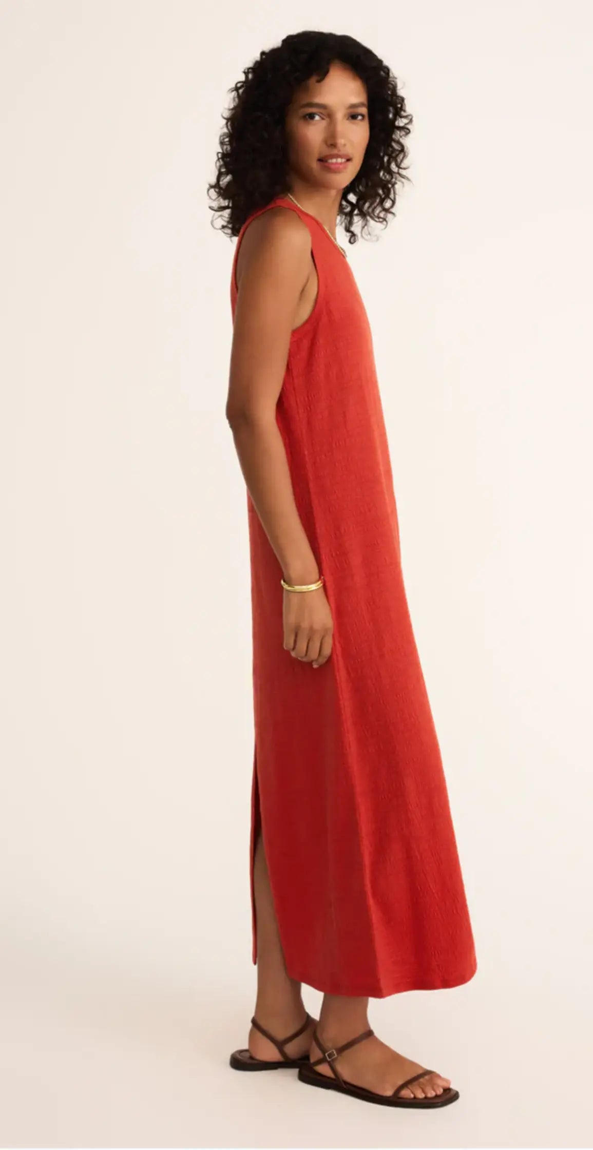 Z Supply Mystic Textured Dress Cabana Red