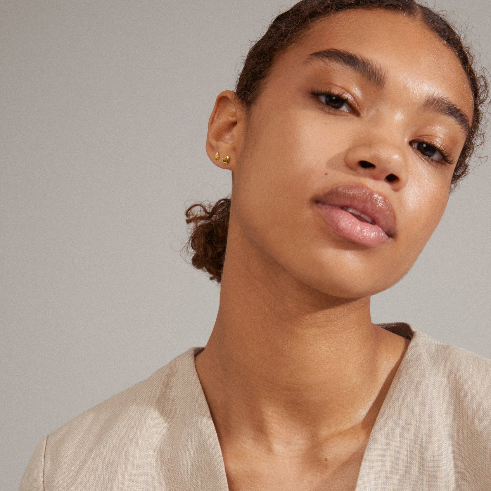 Pilgrim Afroditte Heart Earrings