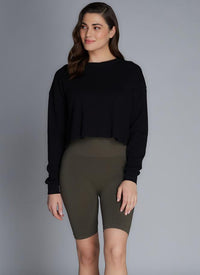 Bamboo Biker Ribbed Highwaisted Shorts in 3 colours