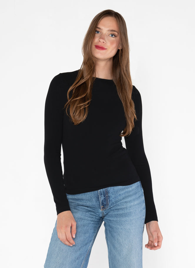 Bamboo Long Sleeve Crew Neck Top