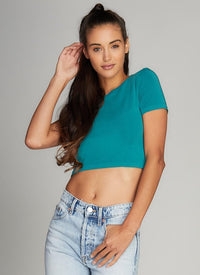 Bamboo Short Sleeve Crop Top