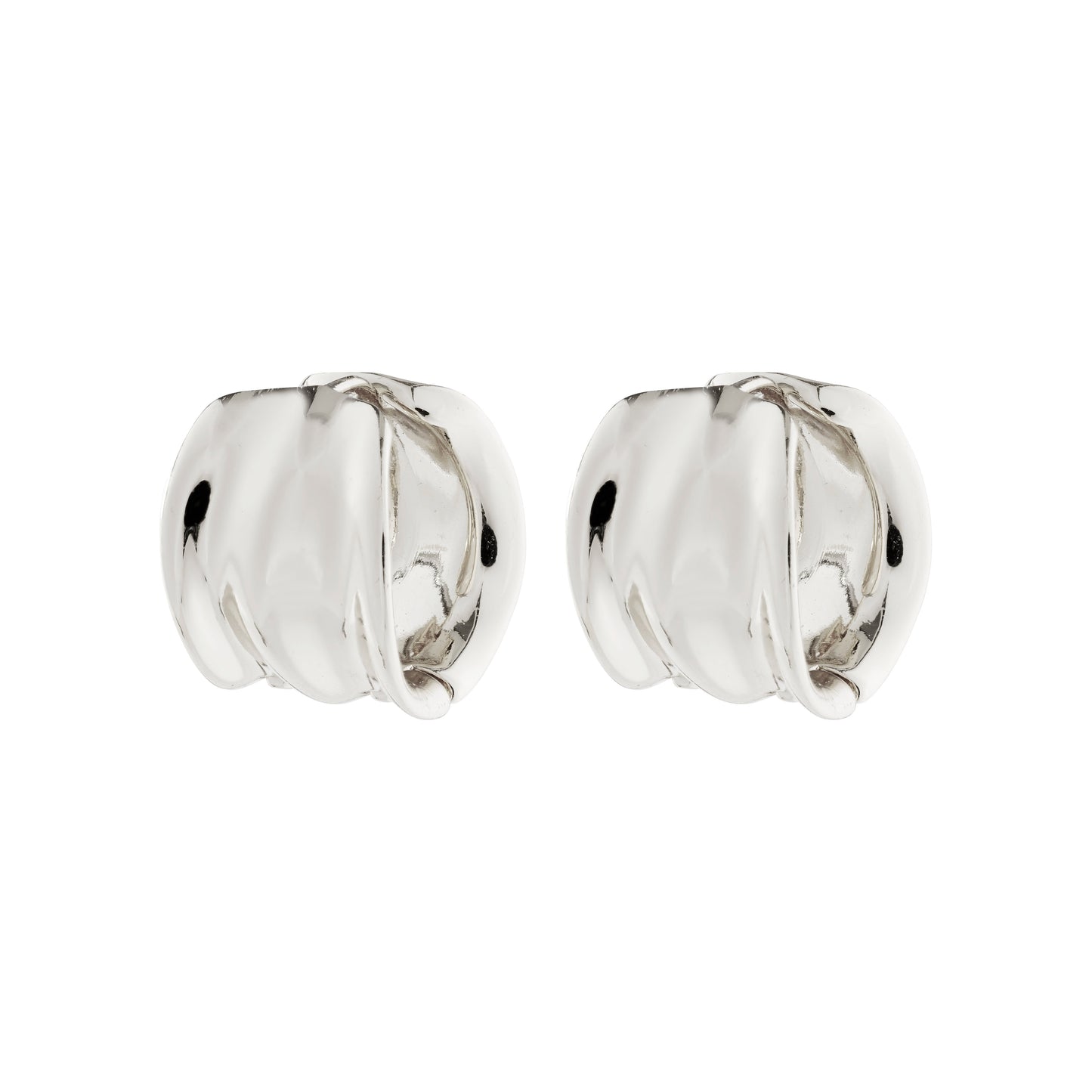 Pilgrim DREAMS Silver Plated Wide Hoop Earrings