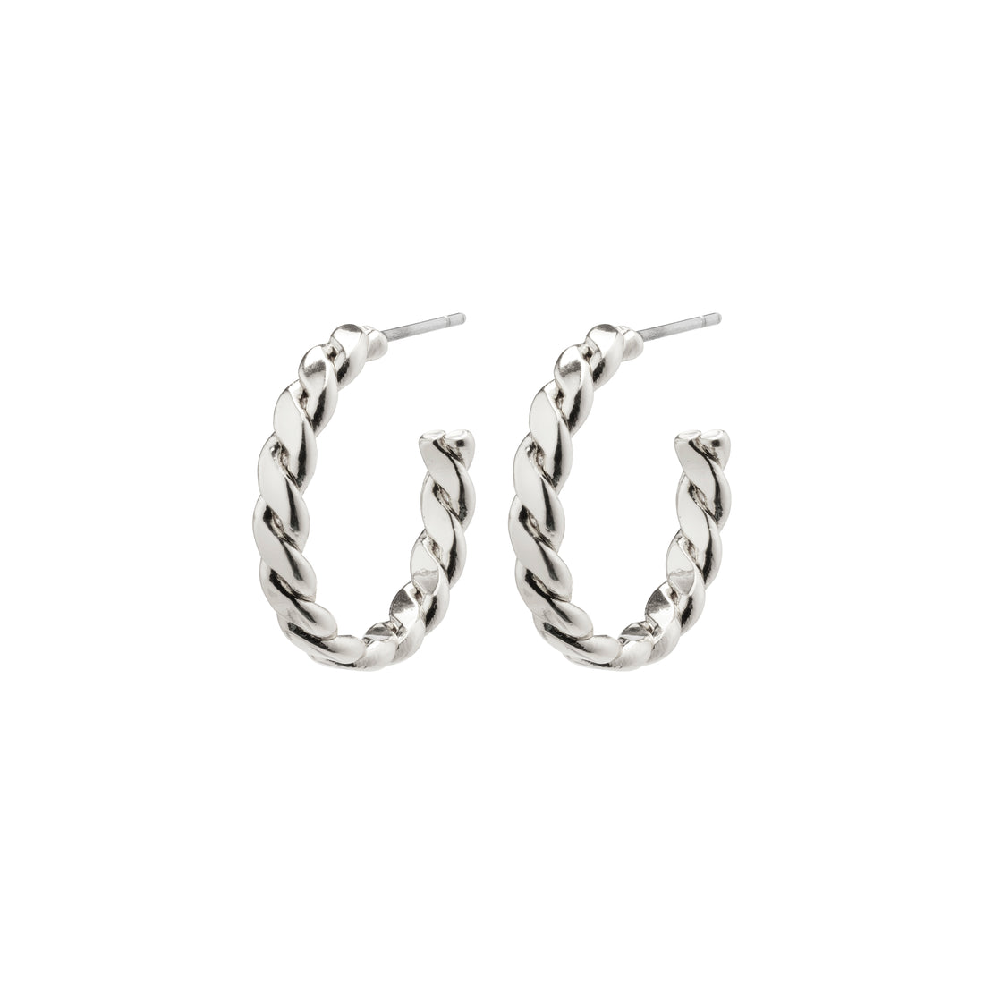 Pilgrim Kalila Silver Plated Twirl Hoops