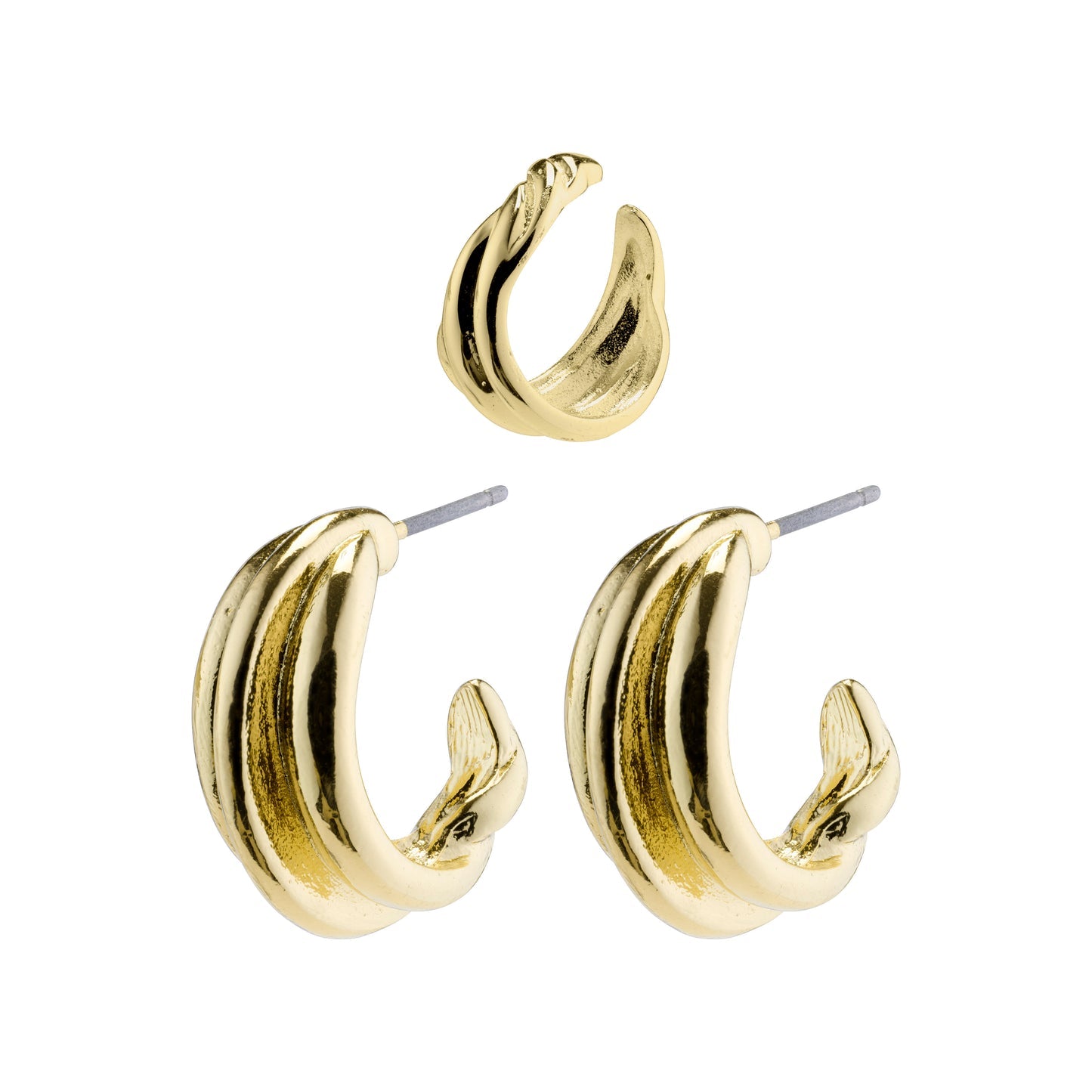 Pilgrim Amanda Gold Plated Hoop & Cuff Set