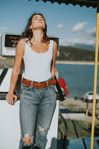 Bamboo Scoop Tank Bodysuit