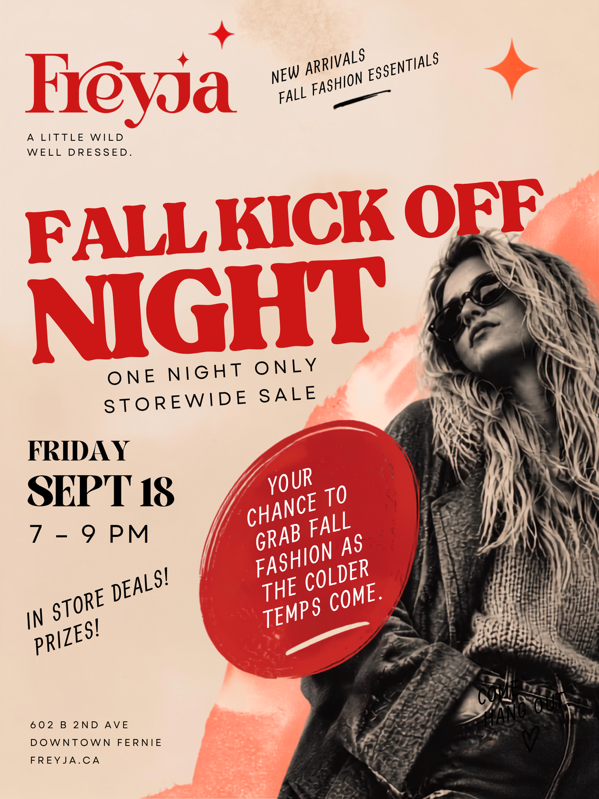 Fall Fashion in Fernie: Freyja Pop Up Night — Friday, September 18