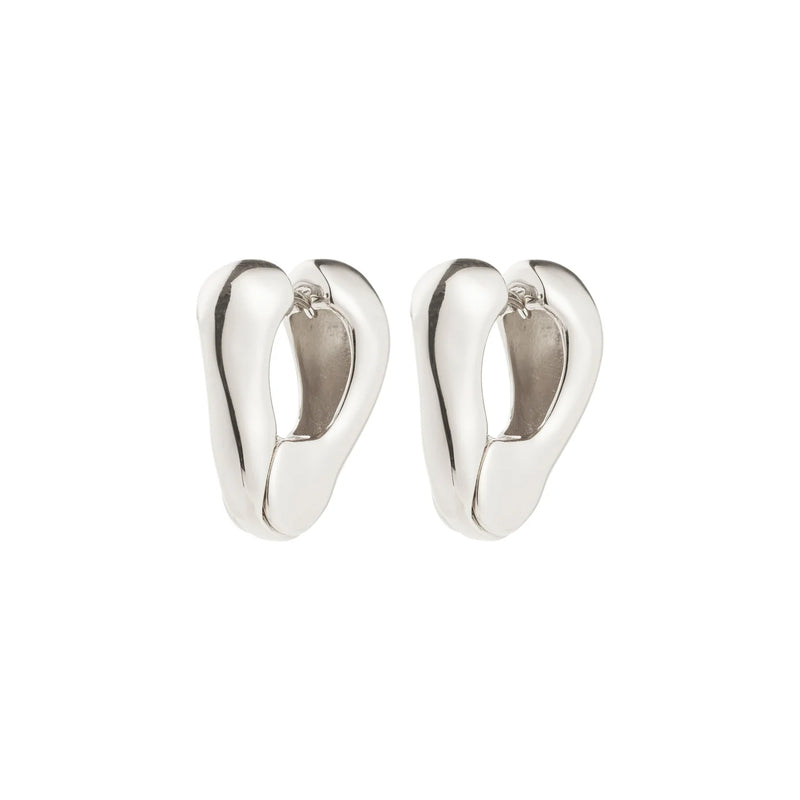 Pilgrim Free Drop Huggie Gold or Silver Plated Earring