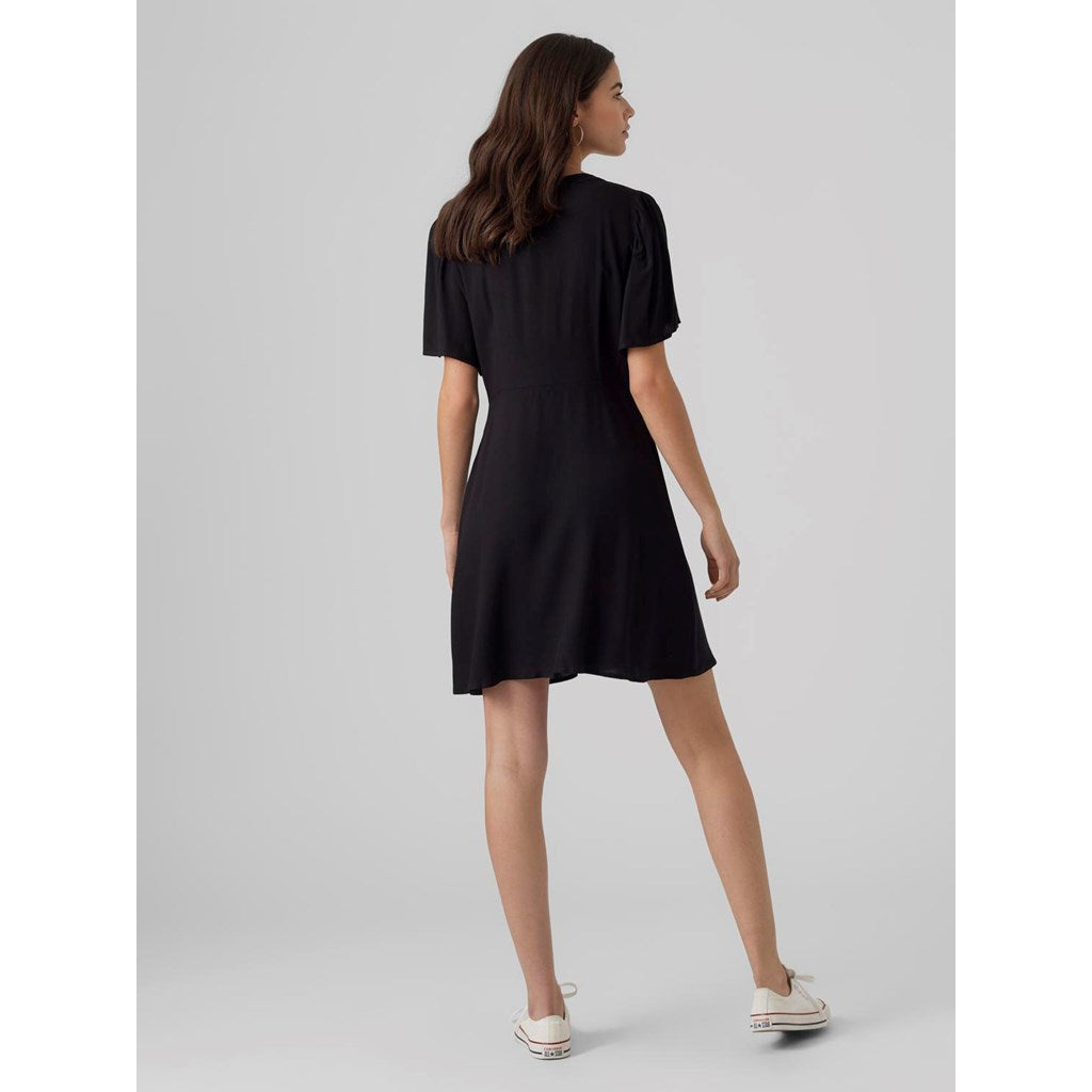 Only Alba Skater Dress in Olive Dot or Black Solid