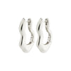 Pilgrim Silver or Gold-Plated Wavy Earrings