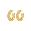 Pilgrim Phase Large Gold or Silver Plated Hoops