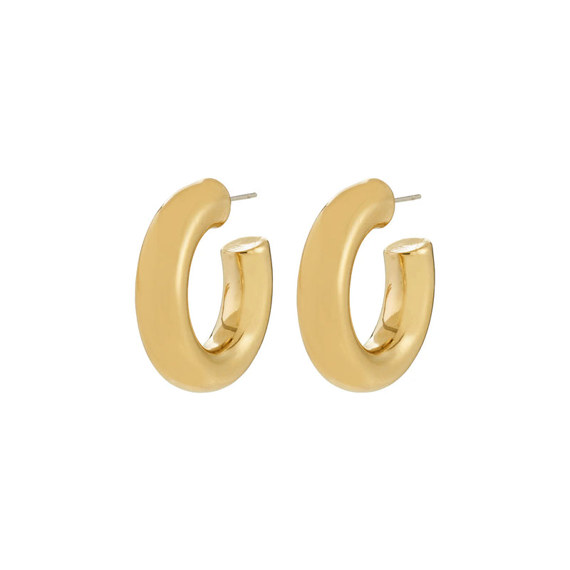 Pilgrim Phase Large Gold or Silver Plated Hoops