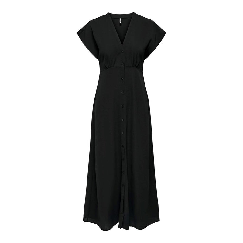 Vero Moda Nova Long Dress with Button in Black